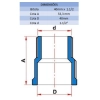 ADAPTADOR SD 40MM X 1 1/2" - TIGRE 