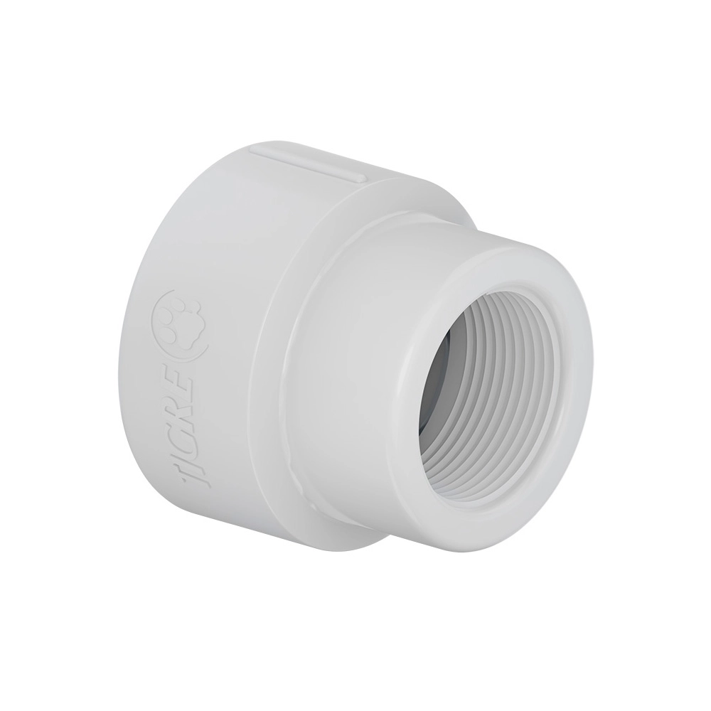 LUVA DE REDUÇÃO ROSCÁVEL BRANCA 1" X 3/4" - TIGRE 